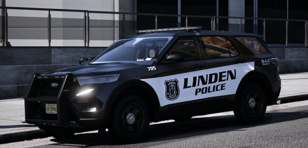 Could contain: vehicle, land vehicle, wheel, text, tire, car, police, outdoor, bumper, transport, auto part, sport utility vehicle, automotive exterior, vehicle registration plate, ford, road, street