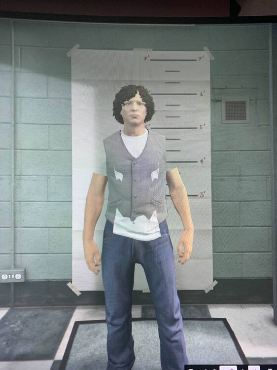 Could contain: clothing, person, jeans, denim, screenshot, trousers, human face, building, footwear, wall, indoor