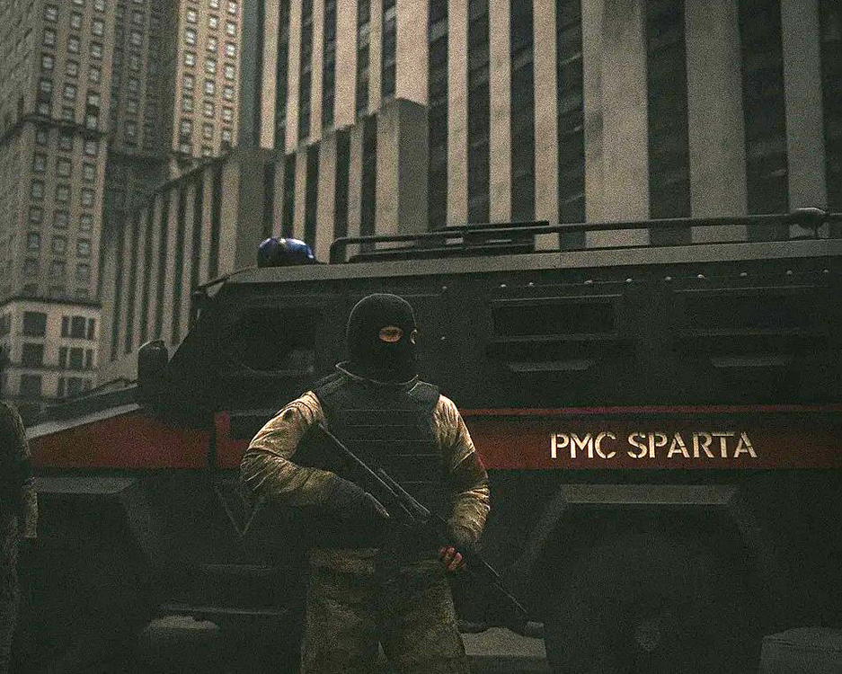 Could contain: building, land vehicle, street, man, vehicle, outdoor, person, city, military vehicle