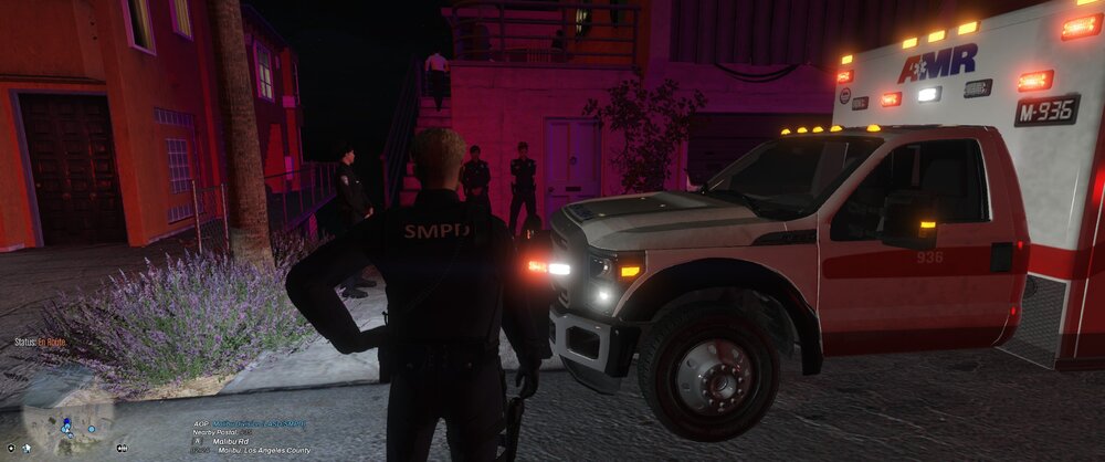 Could contain: vehicle, land vehicle, wheel, tire, outdoor, truck, clothing, car, firefighter, transport, person, fire, purple