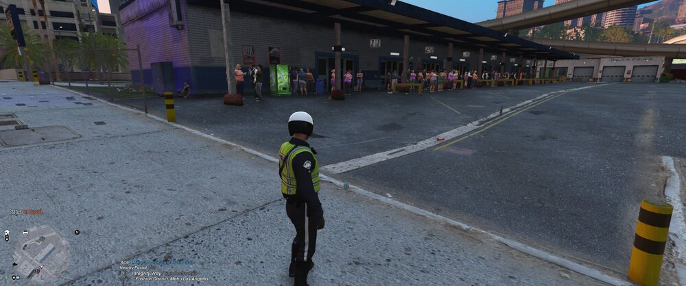 Could contain: outdoor, building, sky, ground, road, person, asphalt, road surface, street, yellow, city, construction