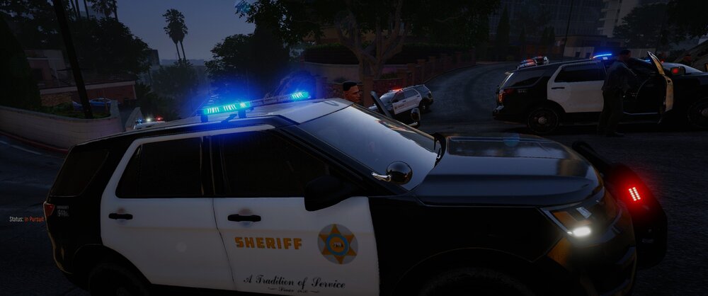 Could contain: vehicle, land vehicle, outdoor, wheel, transport, tire, auto part, car, motor vehicle, automotive exterior, automotive lighting, automotive tail & brake light, roof rack, road, automotive carrying rack, law enforcement, police car, vehicle registration plate, automotive luggage rack, sport utility vehicle, police, light, street