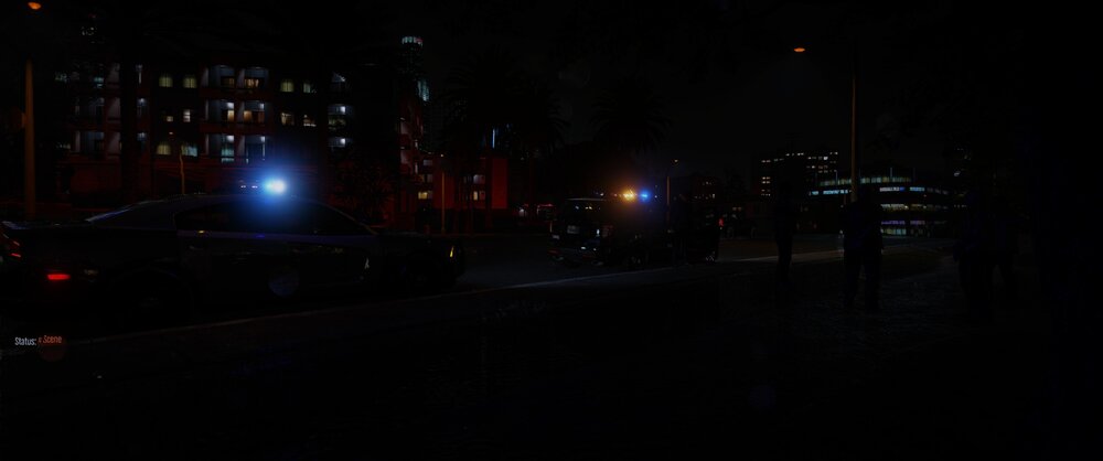 Could contain: outdoor, darkness, night, vehicle, electricity, light, land vehicle, street light, dark, street, truck, city