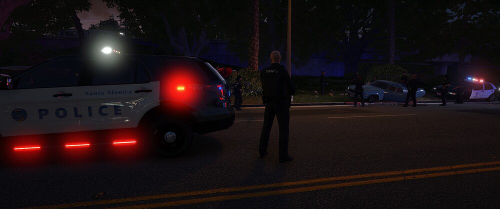 Could contain: vehicle, outdoor, land vehicle, road, text, car, wheel, automotive tail & brake light, automotive lighting, transport, vehicle registration plate, night, street, light, police