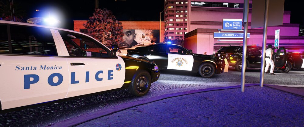 Could contain: vehicle, land vehicle, text, building, wheel, outdoor, tire, transport, street, car, police, sign, night, city, winter