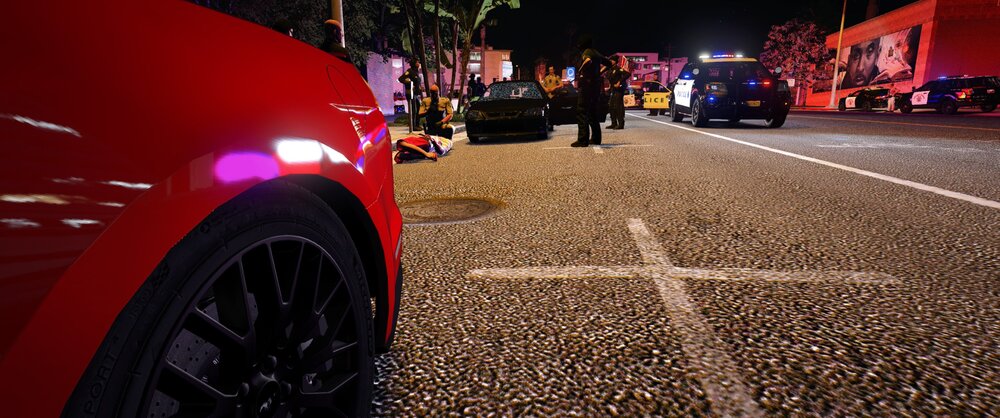 Could contain: outdoor, vehicle, tire, land vehicle, auto part, automotive design, ground, red, road, automotive tail & brake light, automotive tire, automotive lighting, car, automotive wheel system, transport, light, street, parked, automotive, wheel