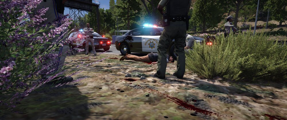 Could contain: outdoor, plant, tree, land vehicle, ground, flower, vehicle, person, purple