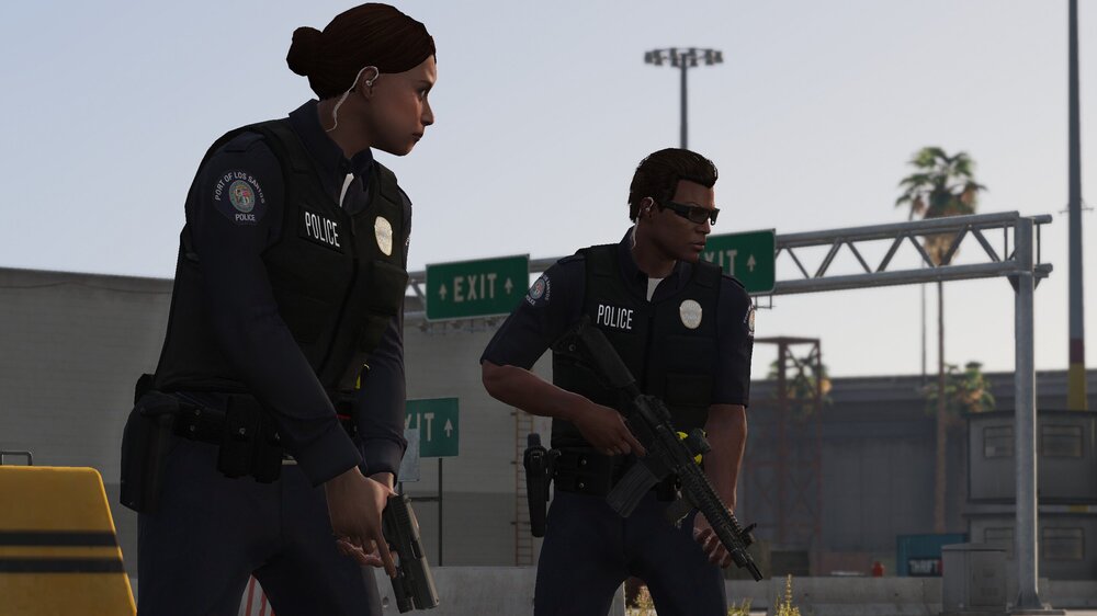 Could contain: clothing, person, sky, outdoor, security, police officer, officer, law enforcement, man, uniform, police