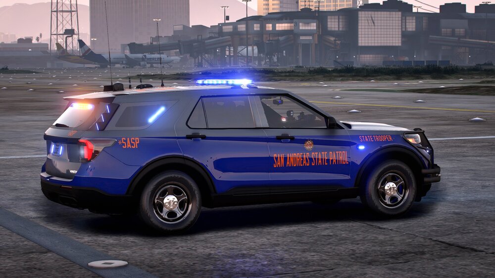 Could contain: vehicle, land vehicle, wheel, transport, car, tire, police, outdoor, text, sport utility vehicle, auto part, police car, roof rack, ford, automotive exterior, automotive luggage rack, compact sport utility vehicle, automotive carrying rack, bumper, crossover suv, road