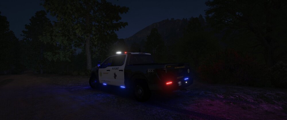 Could contain: outdoor, vehicle, land vehicle, transport, tree, wheel, tire, road, ground, truck, light, night, car