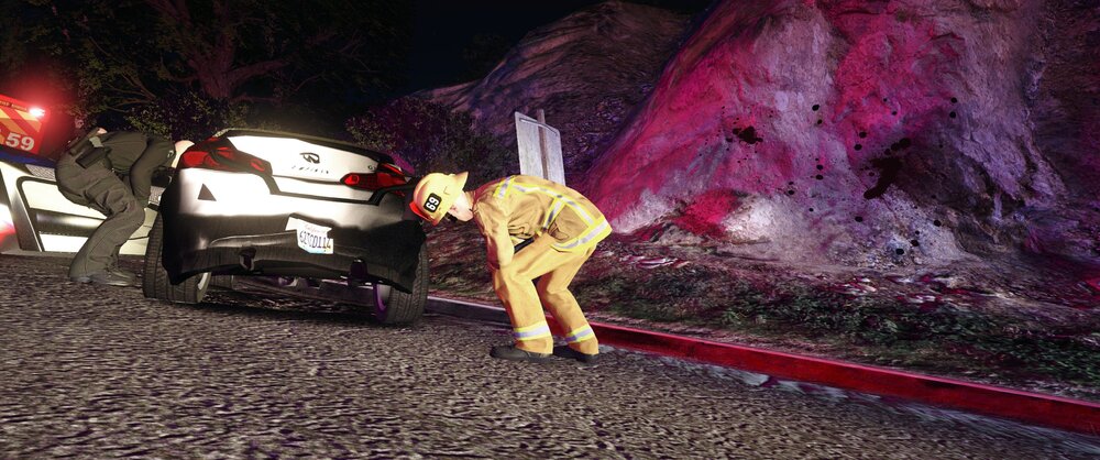 Could contain: vehicle, outdoor, land vehicle, cave, ground, car, night