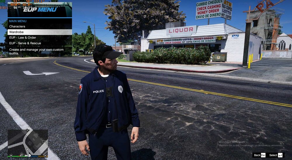 Could contain: clothing, text, outdoor, person, sky, pc game, man, screenshot, tree, video game software, footwear, digital compositing, road, street