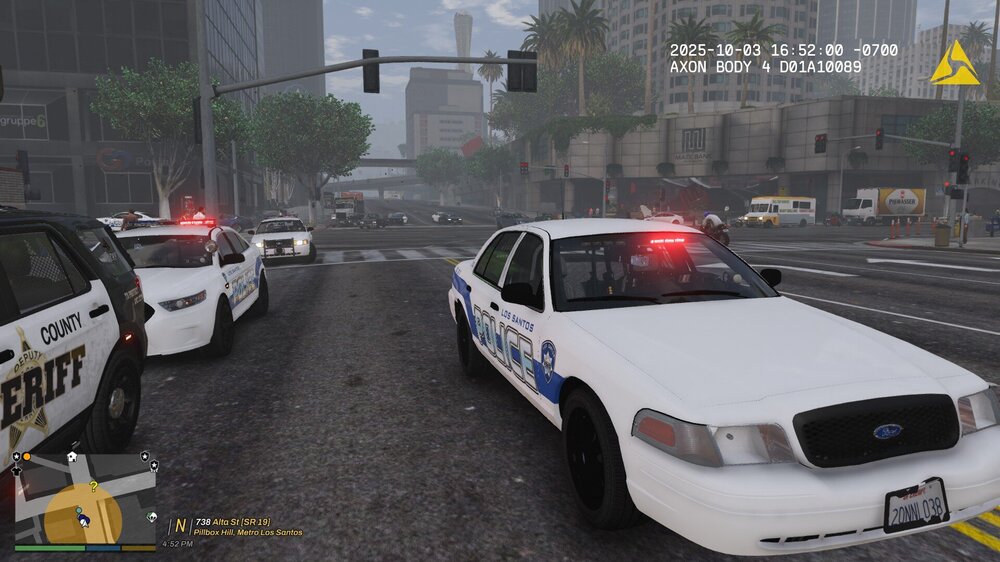 Could contain: text, vehicle, land vehicle, wheel, transport, outdoor, vehicle registration plate, police car, full-size car, police, law enforcement, mid-size car, building, road, ford crown victoria police interceptor, sedan, car, tire, taxi, sports sedan, auto part, street, city