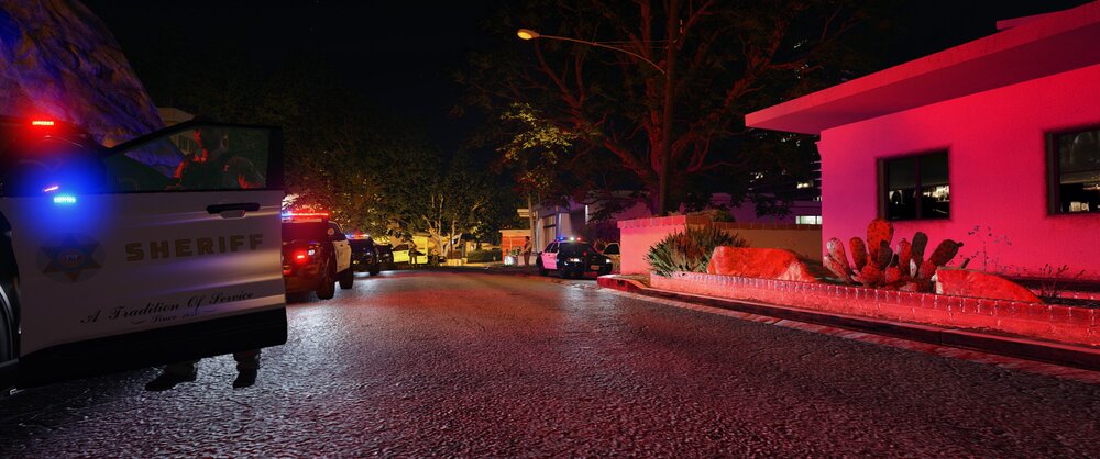 Could contain: outdoor, land vehicle, vehicle, night, car, tree, wheel, light, street, transport, electricity, landscape lighting, road, ground, parked, van, red