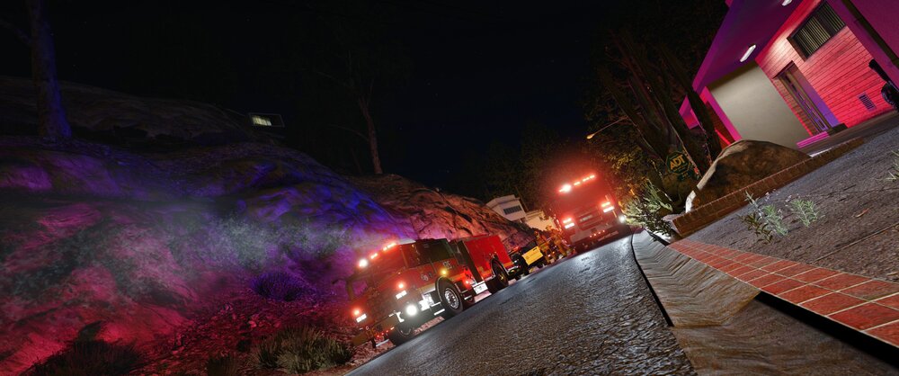 Could contain: outdoor, building, night, street light, light, house, street, electricity, ground, red