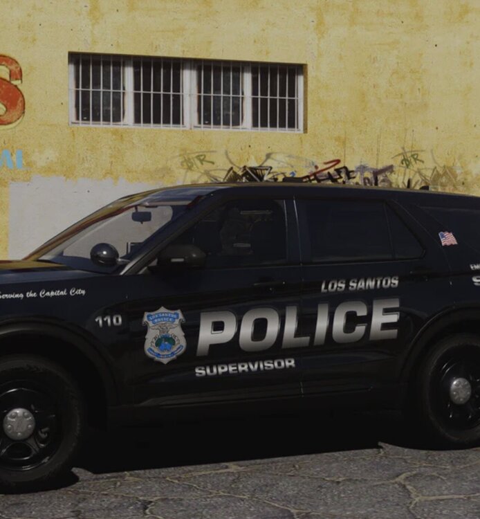 Could contain: vehicle, land vehicle, wheel, text, tire, transport, auto part, building, outdoor, police car, law enforcement, automotive exterior, police, car, parked