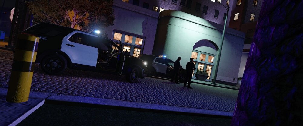 Could contain: building, screenshot, street, outdoor, night, city