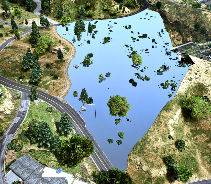 Could contain: water, outdoor, tree, aerial photography, plant, bird's-eye view, landscape, water resources, map, nature