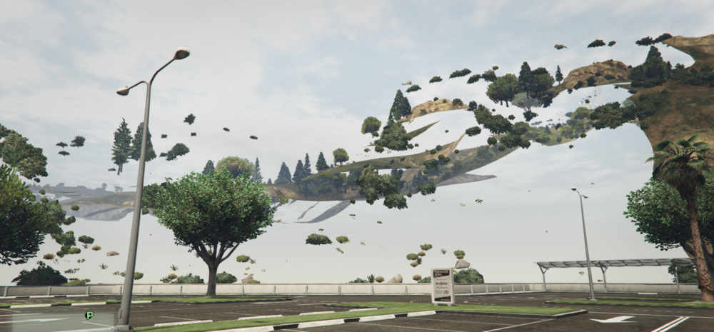 Could contain: outdoor, cloud, sky, tree, plant, street light, road, street, flock