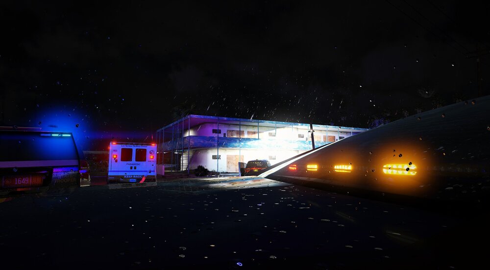 Could contain: sky, night, outdoor, electricity, light, dark, parked