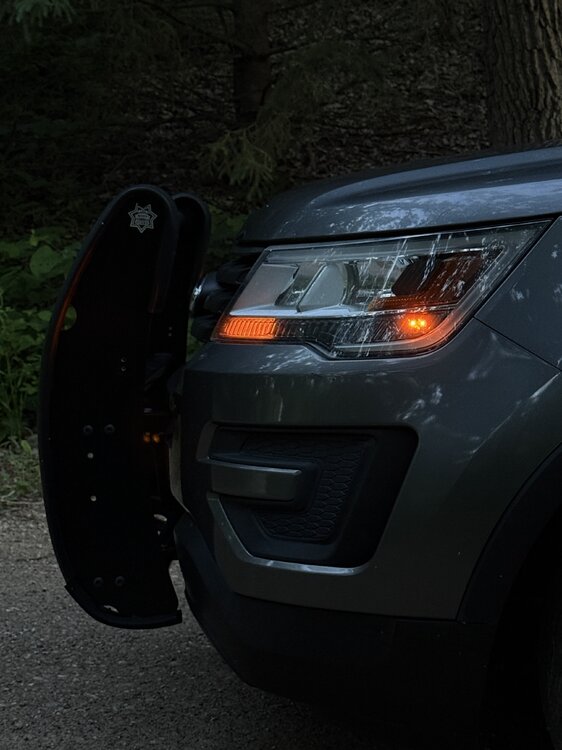 Could contain: outdoor, vehicle, land vehicle, tire, car, auto part, automotive lighting, bumper, wheel, automotive exterior, tree, automotive design, automotive side marker light, headlamp, motor vehicle, automotive tail & brake light, ground, hood, sport utility vehicle, fender, parked