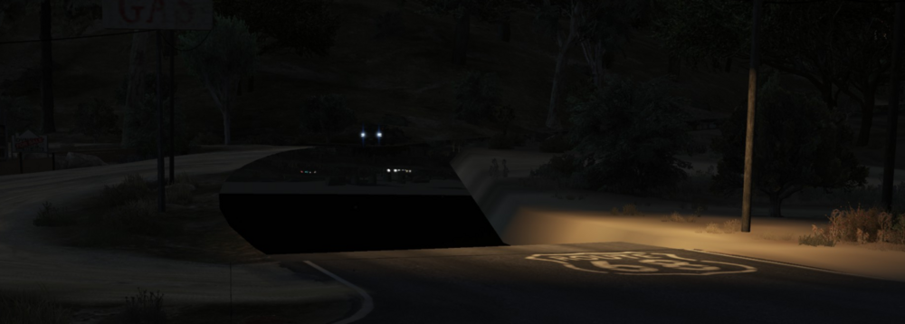 Could contain: screenshot, tree, outdoor, winter, snow, night