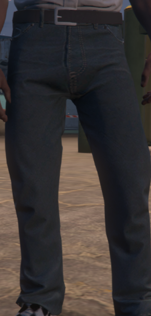 Could contain: clothing, person, trousers, denim, pocket, footwear, hip, jean, trouser, jeans, outdoor, ground, standing, man